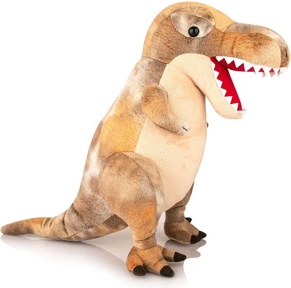 Animaux dessin animé Tyrannosaurus dinosaur toys animaux, adorable trex dinos jouet en peluche pour enfants garçons filles bébés anniversaire Noël