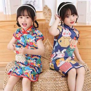 Animaux Enfants Cheongsam princesse robe vestiment