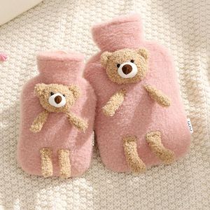 Animaux mignon peluche ours sac à eau tiède PVC Matériau Injection d'eau Bouteille d'eau chaude portable Winter Warmth Recyclable Hand Warmer