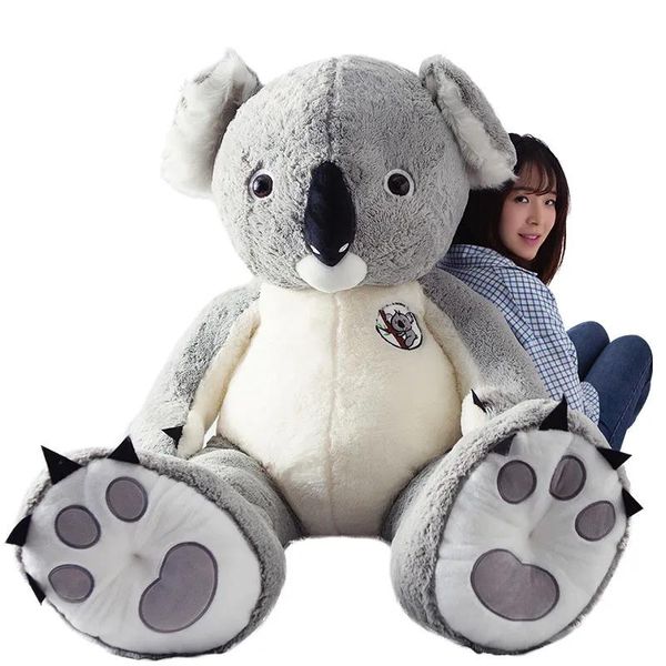 Animales Dorimytrader Jumbo Peluche Animal Koala Juguete Grande Peluche Koalas de Dibujos Animados Muñeca Regalo de Navidad Decoración 55 pulgadas 140 cm