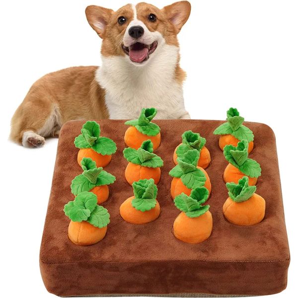 Animaux Interactive Dog Toys Carrot Mat à littorage pour chiens