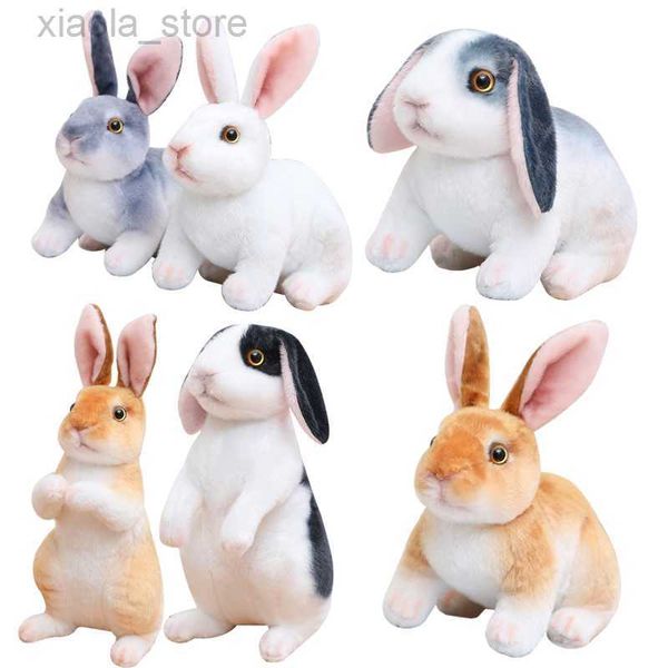 Animales encantadores y esponjosos conejos de orejas caídas juguete bebé niños apaciguar muñecas simulación oreja larga conejo almohada regalo de Navidad