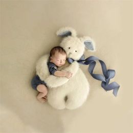 Animaux Newborn Photography Props Polon de lapin animal en peluche Posing Oreiller Photo Cushion Photon Studio Studio Mat