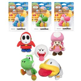 Dieren Nintendo Switch Amiibo Pink Blue Yarn Yoshi Woolly World en pluche speelgoedfiguur poochy verlegen kerel boo toadette