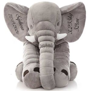 Animaux personnaliser nom enfants peluche doux gris éléphant oreiller bébé sommeil jouets en peluche 5 couleurs 60 cm 80 cm 230617 240307