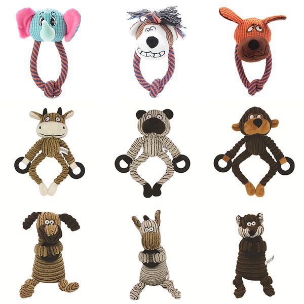 Juguetes de peluche con forma de animales para perros pequeños, cachorro chirriante de peluche, juguete masticable para gatos, Yorkshire Terrier, mascotas, perros, accesorios