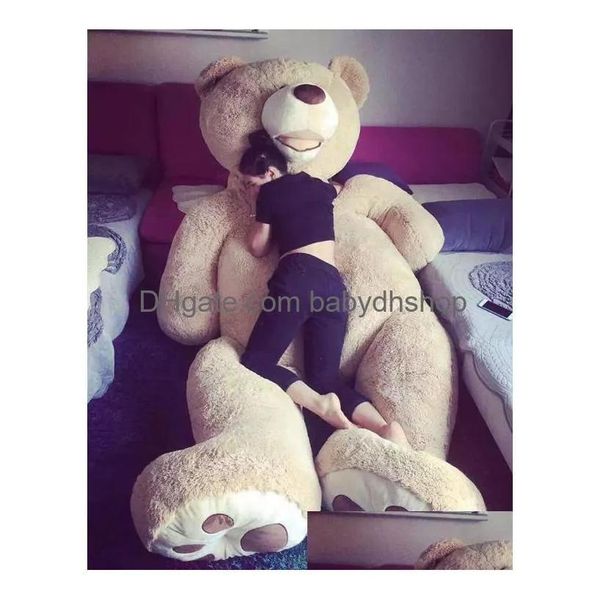 Animaux en peluche animaux 130Cm énorme Big America Bear Animal Teddy Er peluche poupée oreiller Erwithout Stuff enfants bébé Adt cadeau Drop Del