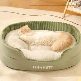Animales Engrosamiento de la cama de gato de mascota tibia Expobación de gato lavable con cestas de gato Mat de cojín de colchon