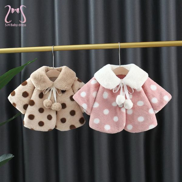 Animaux hiver fille coat de coton en peluche dot bébé veste pour enfants