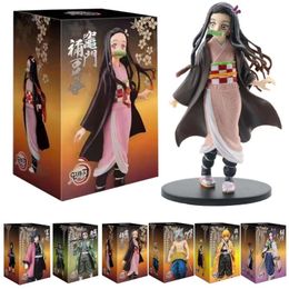 Anime 16 CM Demon Slayer Kimetsu no Yaiba figure Kamado Tanjirou Action Figure Agatsuma Zenitsu Nezuko Guerrier PVC Modèle Jouets 220718