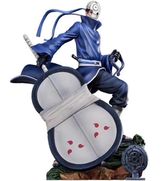 Anime 18 escala pintada dos cabezas versión de batalla Uchiha Obito acción figura de PVC juguete Brinquedos 28CM 2207042315958