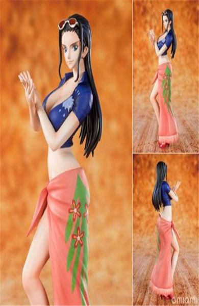 Anime 18 cm One Piece ZERO 20 aniversario Nico Robin El sombrero de paja Piratas PVC Figura de acción Modelo coleccionable Juguetes Regalo Q06213647013