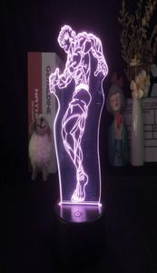 Anime 3D LED-licht Nachtclub Sfeer Decor De Grappler Baki Hanma Kinderkamer Lavalamp met afstandsbediening Nightlight3770184