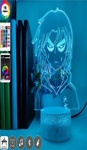 Anime 3D Neon Desk Lamp Sleep Smosfeer Night Light Led Scissor Zeven smartphonecontrole -feestfeest Kinderkamer Decor Nightlight9720727