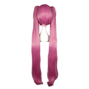 Anime Akame ga TUER! Mine Longue Deux Queues De Cheval Perruque Cosplay Costume Raid De Nuit Femmes Résistant À La Chaleur Synthétique Perruques De Cheveux Y0913