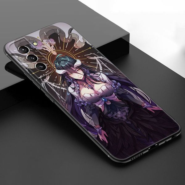 Anime Albedo Overlord Phone Case pour Samsung Galaxy S23 S22 S21 S20 Ultra Fe S10E S10 Lite S9 S8 plus S7 S6 Edge TPU Black Cover