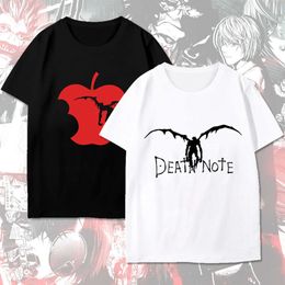 Anime animación Death Note noche Dios Luna ropa suelta cuello redondo Camiseta manga corta hombres