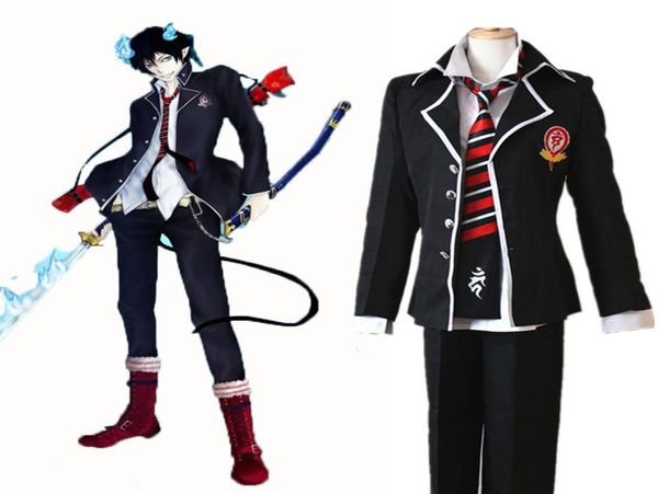 Disfraz de Anime Ao no exorcista, disfraz de exorcista azul Rin Okumura, uniforme escolar, trajes para hombres, trajes 4873406