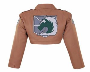 Attaque d'anime sur la veste Titan Aot Shingeki no Kyojin Police militaire Eren Jaeger cosplay costume jeu japonais carnaval y1691497