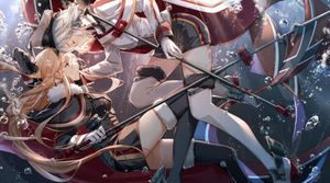 Anime Azur Lane Bismarck Tirpitz ART CONDIONS PRISTE IMPRESSION DE SILLE 535 659597932