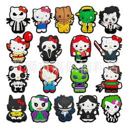 Anime baby meisje halloween killer cat charmes groothandel jeugdherinneringen grappige gift cartoon charmes schoen accessoires pvc decoratie gesp zacht rubber klomp charmes