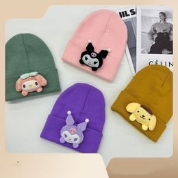 Anime Beanie Cute Kawaii Beanie Gorros de punto, diseñador Divertido sombrero de felpa Perro de dibujos animados de invierno Esquí Slouchy Warm Cap para niña 9 colores