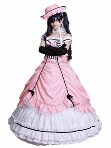Anime Black Butler Ciel Phantomhive Cosplay Dr Boots Perruque Kuroshitsuji Femmes Lady Lolita Maid Dres Uniforme Cosplay Costumes j8cf #