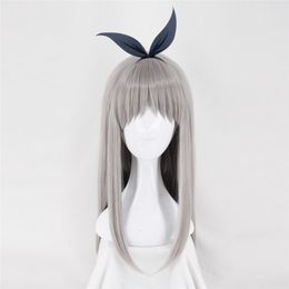 Anime Blend S Kanzaki Hideri Aus Cosplay Pruik Rechte Lange Zilver Grijze Pruik + Haar GLB