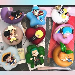 Anime boîte aveugle veilleuse Luffy Zoro Nami Sanji Chopper chiffres doux rêve série LED Surprise jouets ornement cadeau 231220
