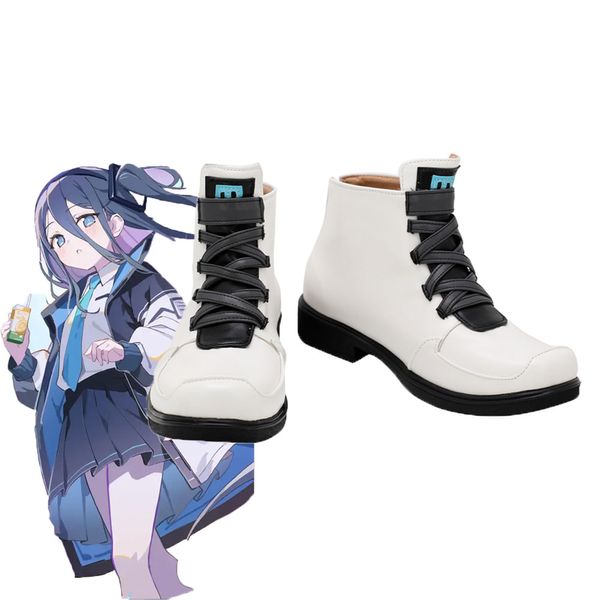 Anime Blue Archive Tendou Aris Cosplay Halloween Party Chaussures Bottes blanches courtes MAIS
