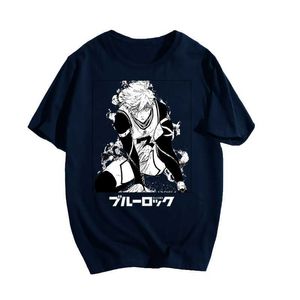 Anime BLUE LOCK Blue Prison Perimeter Print Adult Casual Loose Hot Summer T-shirt met korte mouwen