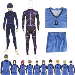 Anime Blue Lock Cosplay Kostuum Jersey Voetbalclub Sportkleding Jumpsuits Isagi Yoichi Hyoma Chigiri Meguru Bachira Maillot Voet cosplay