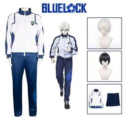 Anime BLUE LOCK Cosplay Seishiro Nagi Isagi Yoichi Mannen Vrouwen Jas Broek Gympak Uniform Geborduurd embleem Halloween Costumecosplay