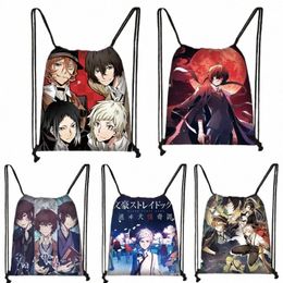 anime bungou zwerfhonden trekkoord tas jongens meisjes fi opbergtassen tiener osamu chuya nakahara backpack reistas q7v3#