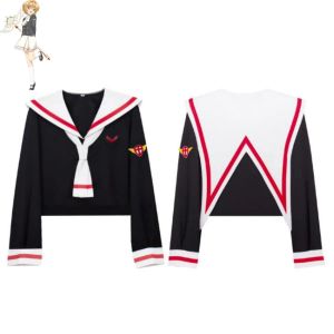 Anime Cardcaptor Sakura Card Captor Kinomoto Sakura Li Shaoran Cosplay Disfraz de la peluca Escuela Uniforme Mande