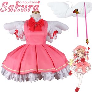 Anime Cardcaptor Sakura Cosplay Kinomoto Sakura Cosplay Costume Lolita robe tenue princesse robe Halloween Costumes pour femmes cosplay