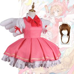 Anime Cardcaptor Sakura Kinomoto Cosplay Kostuum Sakura Battle Lolita Dress Party Cosplay Uniform Halloween Kostuum voor Womencosplay