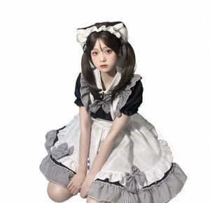 Anime Carto Cosplay Costumes Japonais Kwaii Maid Lingerie Dr Goth Vêtements Femmes Punk Gothique Lolita Maid Tenues Noir Blanc n4Ds #