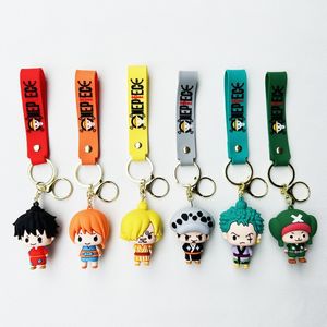 Anime cartoon geïntegreerde sleutelhanger Creative Monkey Silicone Doll Keychain Car Bag Decoratie hanger Keychain