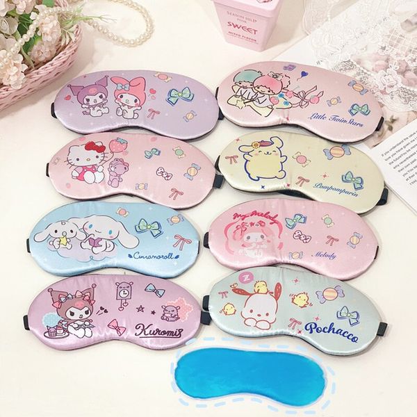 Anime Cartoon My Melody Kuromi Eye Mask Ins Girl Heart Kawaii Shading Sleep Ajustable Sleep Eye Mask Regalos de vacaciones