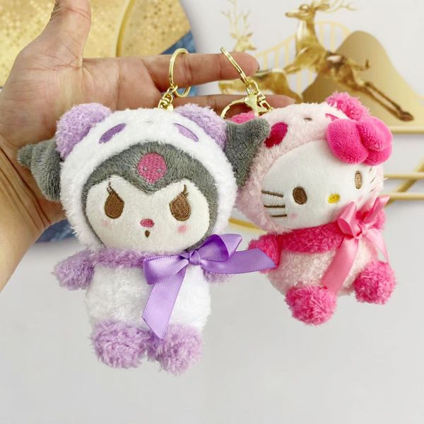 Anime dessin animé panda décontracté Moon Dog poupée en peluche poupée pendentif cadeau de vacances