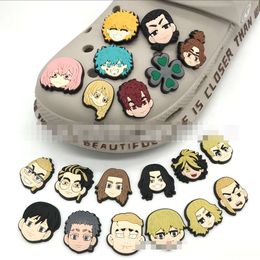 Anime Cartoon Tokyo Revengers Bedels voor Croc Schoenveter Versieren Schoen Gesp Jibz Fit Polsbandjes Accessoires cosplay