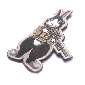 Anime Cat One Tactics Patch Peggy et Botasky Funny Badge les 12 zodiacs chinois Armband Bunny Military Patch pour vêtements