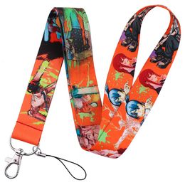 Anime Chainsaw Man Keychain ID Creditcard Cover Pass Mobiele telefoon Charme Neck Braps Badge Holder Keyring Accessoires