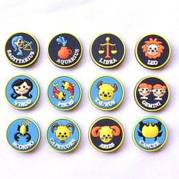 Anime Charms Star Constellation Wholesale Childhood Memories Funny Gift Cartoon Charms Shoe Accessories PVC Decoratie Buckle Soft Rubber Clog Charms