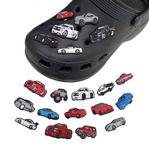 Anime charmes en gros de souvenirs d'enfance Car série automobile série drôle cadeau de dessin animé charmes accessoires de chaussures pvc décoration boucle soft raby slog charmes