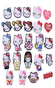 Anime Charms Groothandel schattige Kitty Cats Cartoon Charms Shoe Accessories PVC Decoratie Buckle Soft Rubber Charms Fast Ship4010133