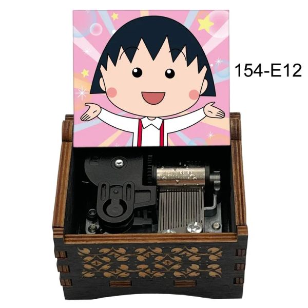 Anime Chibi Maruko-chan Boîte de musique Wind Up Wooden Odoru Pompokolin Musical Song Boutique Lovey Little Girls Girls Kids Birthday Gift