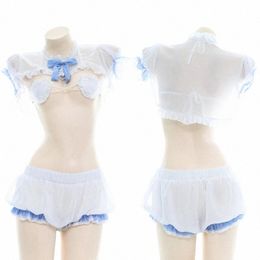 Anime Chiff Maid Uniforme Love Strap Bikini Citrouille Pantalon Costume Cosplay Costume Sous-vêtements Mignon Japonais Fille Lingerie Tenues f4rN #