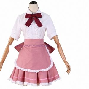Anime Chobits Chi Cosplay Costume Chi Perruque Rose Maid Dr Lolita Accories Femme Sexy Kawaii Halen Costume de fête d'anniversaire u4Re #